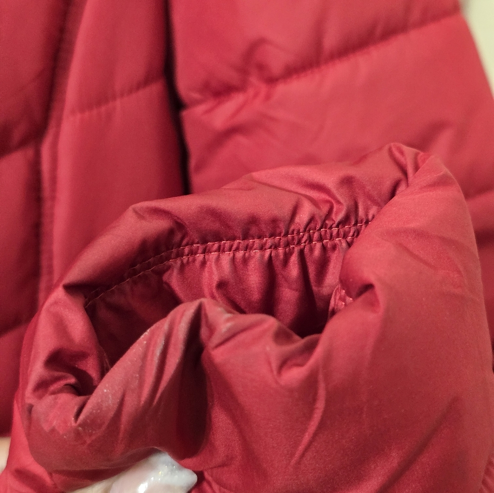 HOLLISTER Sherpa Lined Hooded Women's Red Puffer Jacket Size M - Picture 14 of 15